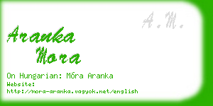 aranka mora business card