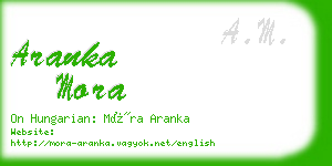 aranka mora business card